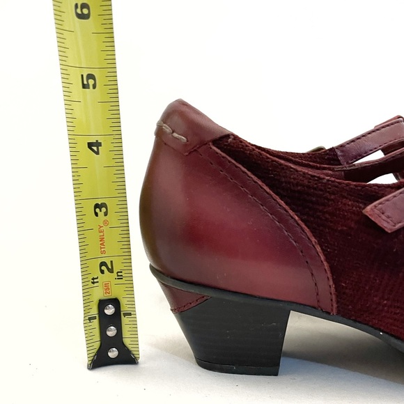 Earth Shoes • Wanderlust Rosewood Cap Toe t strap Heel Pump Red Leather • 8B - Picture 3 of 9